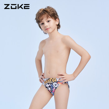 Zoke children's swimming trunks panda triangle professional swimming training zoke boys quick-drying competition racing big children's swimsuit