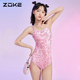 Zoke racing swimsuit broken shiny girl one-piece triangle zoke professional racing sexy girl suspender swimsuit
