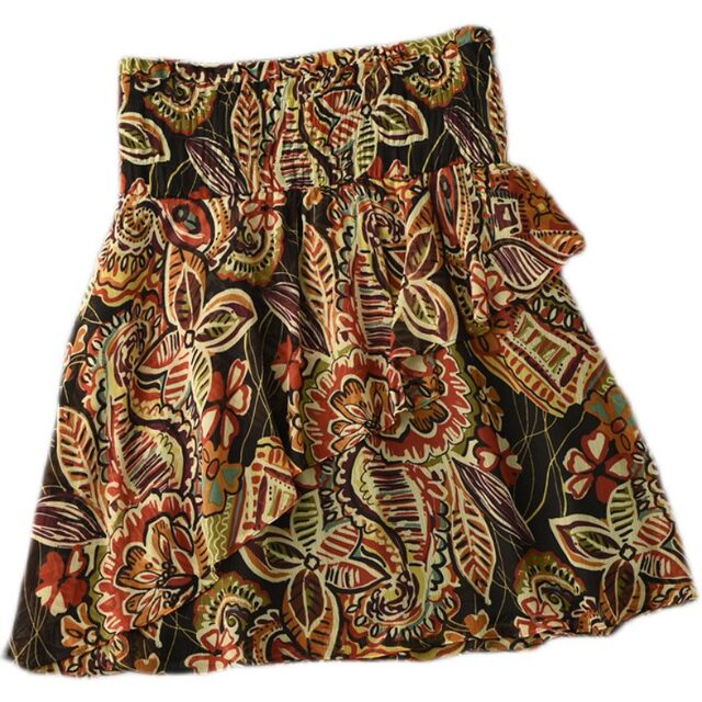 Printed retro short skirt versatile cake skirt for women in summer foreign trade slim niche two wear strapless bottom skirt