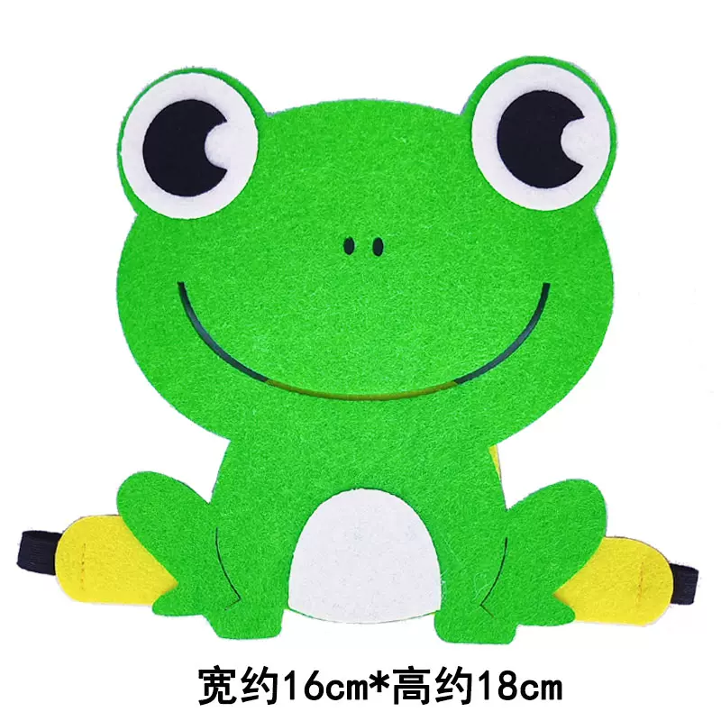 小鸟青蛙帽子井底之蛙坐井观天头饰头套儿童面具幼儿园表演出道具