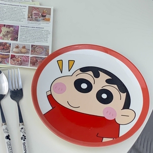 卡卡比卡通彩色蜡笔小新餐盘
