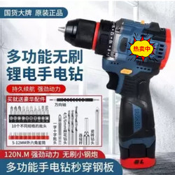 German Quality, Excellent Xiji Dong Model Brushless Electric Drill, Multi-Functional Rechargeable Screwdriver for Home Use