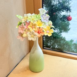 Jingdezhen Ceramic Flower Home Art Ornament Macaron Color Handmade Porcelain Flower Eternal Flower Decoration Creative Soft Decoration