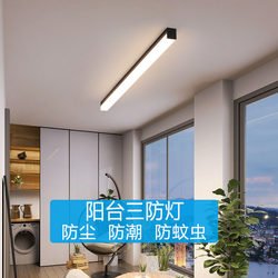 Special Long Strip Light for Sunrooms, Ceiling Light, Smart Remote Control Balcony Light, Moisture-Proof, Insect-Proof, High-Temperature Resistant Glass Canopy Light
