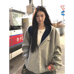 Jeep Gray Jacket for Women 2026 New Spring Design, Casual and Petite Cardigan with Hood and Zipper Sweatshirt