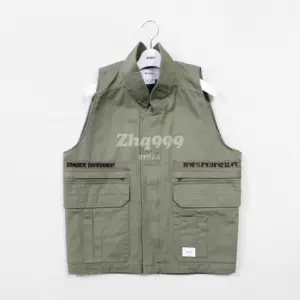 ウェア WTAPS 2021SS REP VEST COTTON TWILL 折扣现货WTAPS REP/VEST/COTTON.TWILL户外工装口袋背心马甲21SS