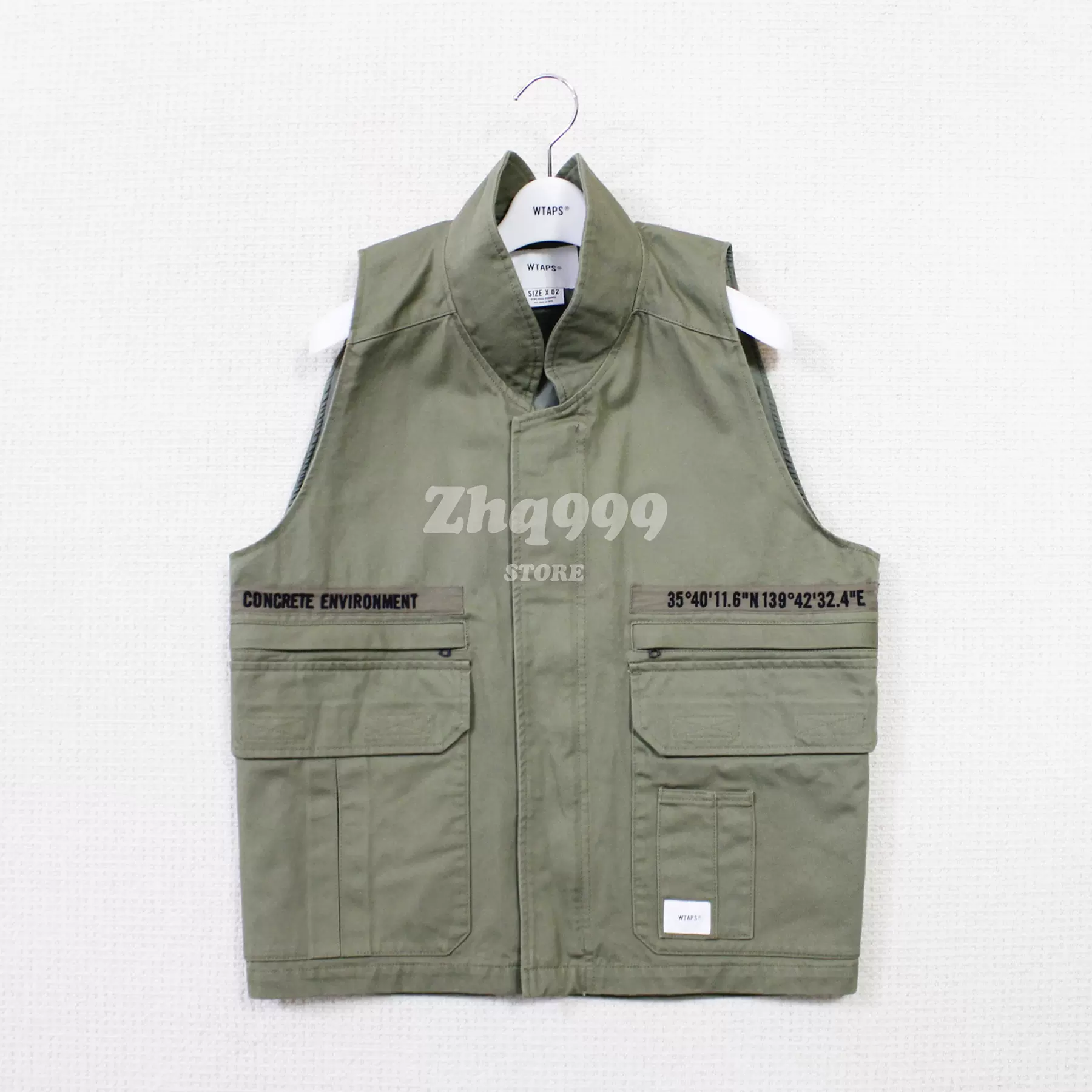 折扣現貨WTAPS REP/VEST/COTTON.TWILL戶外工裝口袋背心馬甲21SS-Taobao