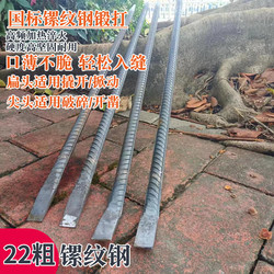 Master Zhou's 22mm Thick Threaded Steel Pry Bar, Crowbar, Iron Pick, Steel Pick for Hazard Removal, Tool for Breaking Stones and Dismantling Wooden Boxes
