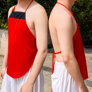 Ice silk men's ethnic style adult and child double layered bellyband protects the stomach from catching cold and keeps warm, plus size pajamas