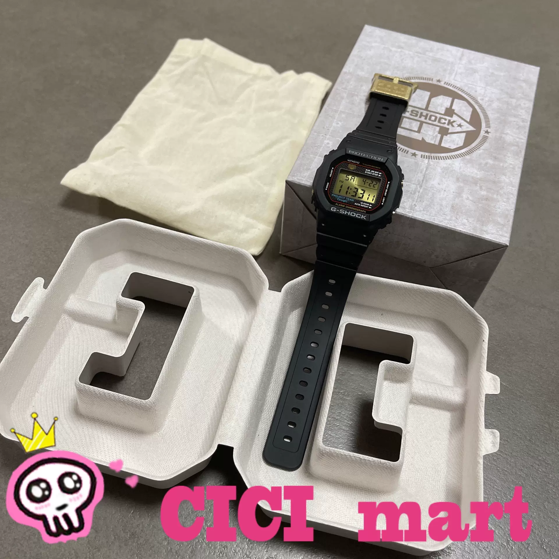 G-SHOCK手表40周年纪念DW-5040PG-1JR 方块DW-5040-Taobao