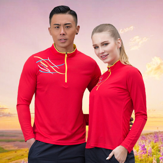 
New spring and summer quick-drying T-shirts for men and women outdoor sportswear Square dance clothes hikers group purchase outdoor clothes quick-drying clothes