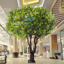 Osmanthus Tree Artificial Laurel Tree Fake Tree Mall Hotel Restaurant Floor-Standing Green Plant Landscaping Decoration Photography Prop Tree