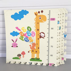 Children's Height Measuring Foam Floor Mat, Baby Puzzle Crawling Mat, Interlocking Crawling Mat, Living Room Play Mat, Learning to Crawl Mat