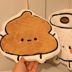 Creative Hanging Hand Towel for Kitchen and Bathroom, Absorbent and Quick-Drying Small Towel, ins Children's Handkerchiefs, Cleaning Cloth for Wiping Feet