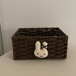 Retro Desktop Storage Box for Home and Dormitory, Great for Organizing Toys, Snacks, Cosmetics, and Miscellaneous Items