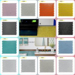 Ceramic Mosaic Tiles for Kitchen, Bathroom, Living Room, Washroom, Bar Counter, Entrance, Background Wall, Button-Shaped, Round Bead-Shaped