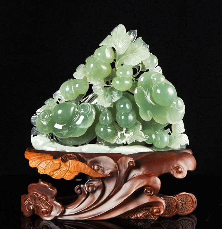 秀玉如意装飾品 - 高級彫刻翡翠ギフト