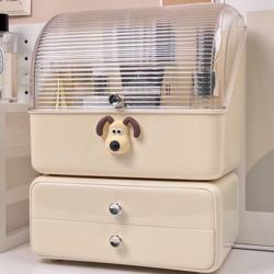 Cosmetic Storage Box, Desktop Dust-Proof, High-End, Large-Capacity Dressing Table Storage Box for Lipstick and Skin Care Products with Lid