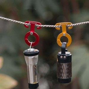 
Outdoor aluminum alloy portable new quick-hanging camping wind rope buckle can be fixed without sliding hook lamp hook carousel buckle