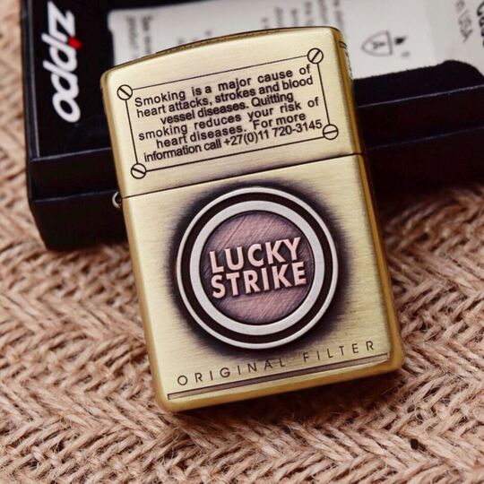 Zippo Lucky Strike Armor Lighter - Copper