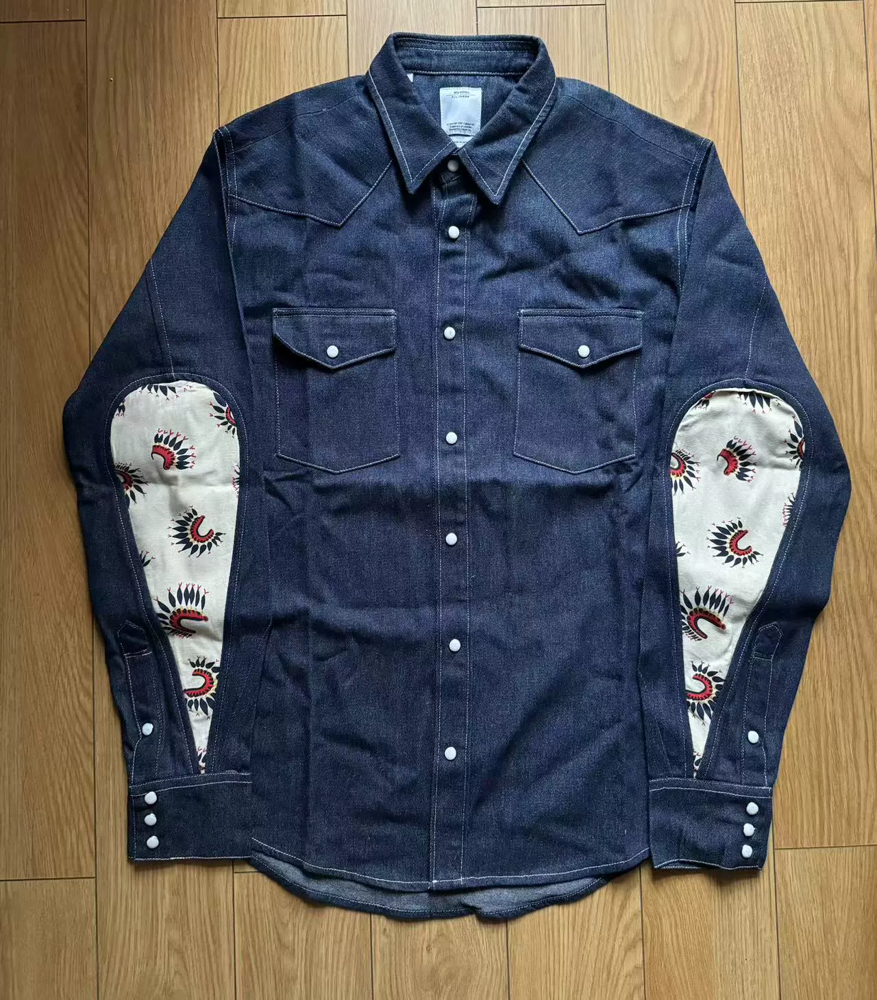 现货】VISVIM1 ALBACORE GARUDA SHIRT 腰果花水滴拼接衬衫21AW-Taobao