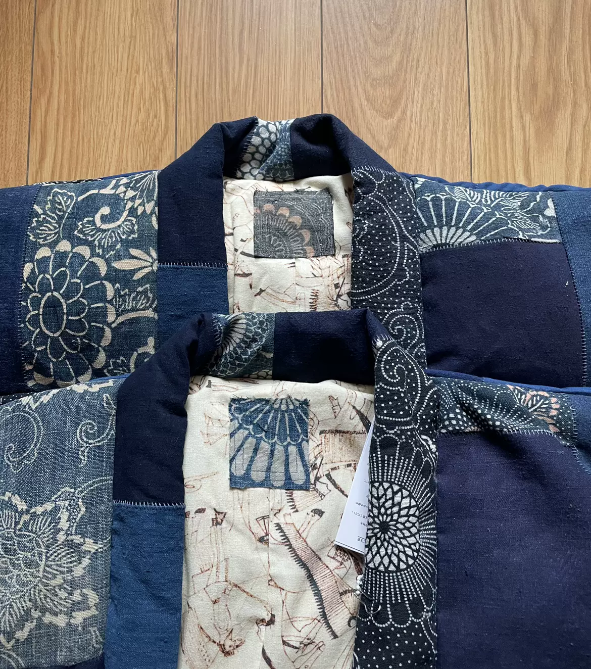 【現貨】visvim kofu ICT Sanjuro Kimono Down藍染古布羽絨道袍-Taobao