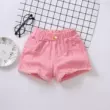 shop trẻ em Quần Short Bé Gái Mùa Hè 2022 Phong Cách Hàn Quốc Mỏng Slim Denim Nóng Quần Phong Cách Phương Tây Rách Ba Điểm Quần Bé Gái Mặc Ngoài Đa Năng quần vớ trẻ em Quần