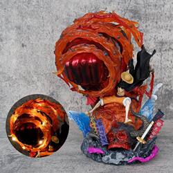 One Piece Series Fire Luffy Statue Anime Figure Model Ornament Boys Gift Anime Toy Merchandise