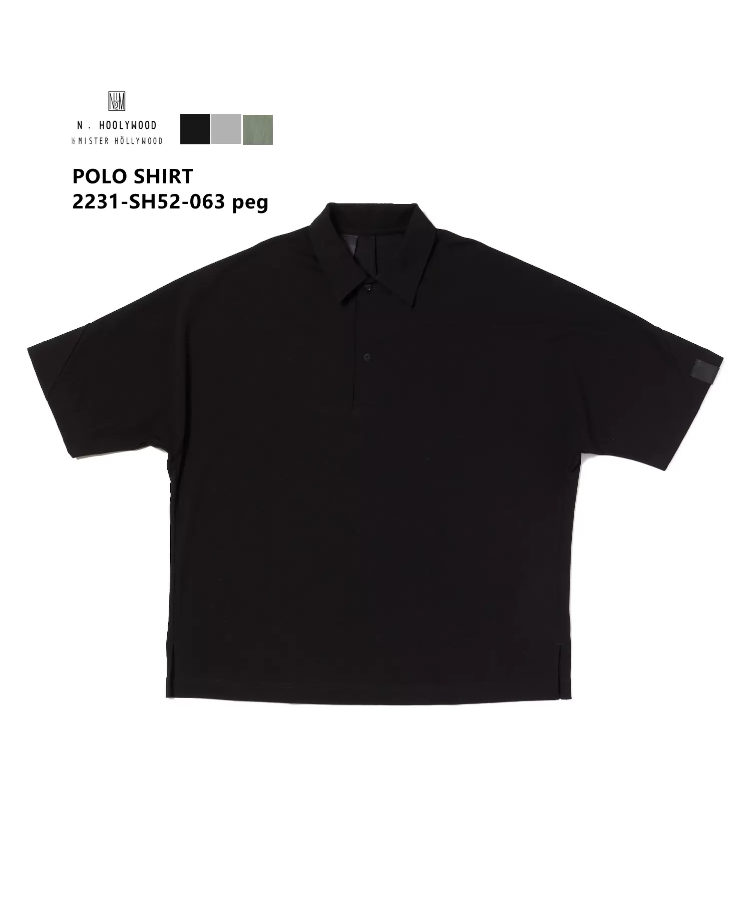 爆款23SS N.HOOLYWOOD 寬鬆落肩POLO SHIRT衫短袖TEE 日本製-Taobao