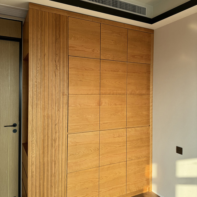 Customized wardrobe North American Cherry Wood Wardrobe Modern Simple ...