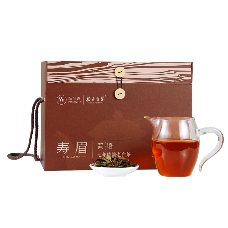 福鼎白茶　陳年老白茶　秋寿眉　350g 中国茶 品品香福鼎老白茶陳皮壽眉白茶禮盒明前壽眉送長輩收藏款