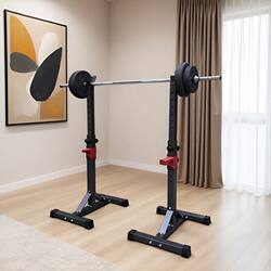 Squat Rack Split Barbell Rack Movable Bench Press Rack Multifunctional Home Fitness Equipment for Men and Women Adjustable Rack