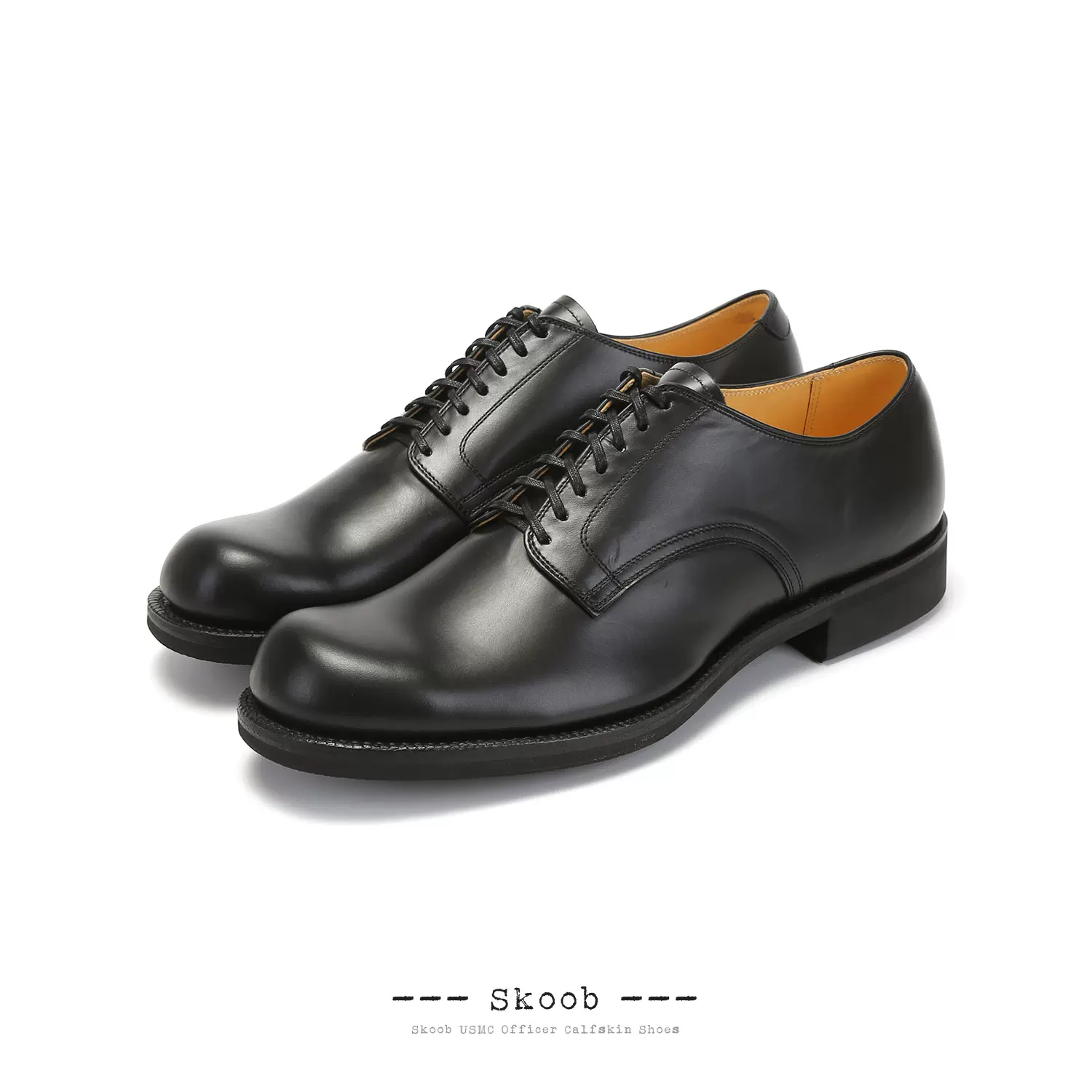 SKOOB USMC OFFICER SHOES 日本制意大利多脂幼牛革士官低帮皮鞋-Taobao