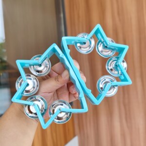 
Export to Japan MEMORIES Gentle Light Blue Tambourine Couple Orff Teaching Aids Children's Educational Toys