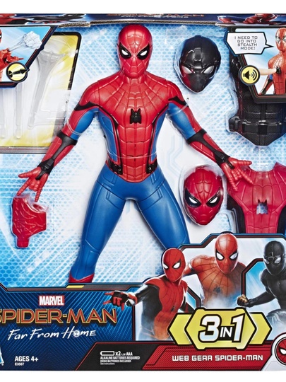 スパイダーマン 3-in-1 変身ジェットおもちゃ (サウンドエフェクト付き)