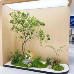 High-End Yew Tree Window Display Bionic Plant Simple Landscape Indoor Artificial Green Plant Decorative Tree Large Fake Tree