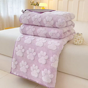 
Simple jacquard rabbit plush thickened autumn and winter lamb velvet blanket casual blanket student coral velvet shawl sofa cover blanket