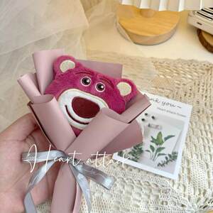 Sanrio Strawberry Bear Doll Bracelet Doll Bouquet Finished Product Surprise Small Bouquet Gift for Girlfriend Handholding Gift