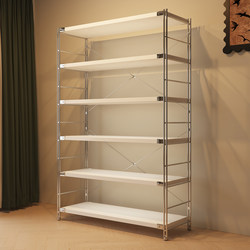 Floor-Standing Storage Rack Kitchen Living Room Storage Rack White Optical Axis Display Rack Multi-Layer Wall-Mounted Storage Rack Display Shelf