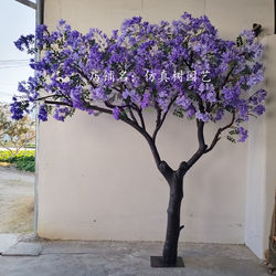 Blue Jacaranda Artificial Tree Large Tree Landscaping Shopping Mall Window Display Purple Indoor Decoration Large Artificial Tree Cherry Blossom Tree