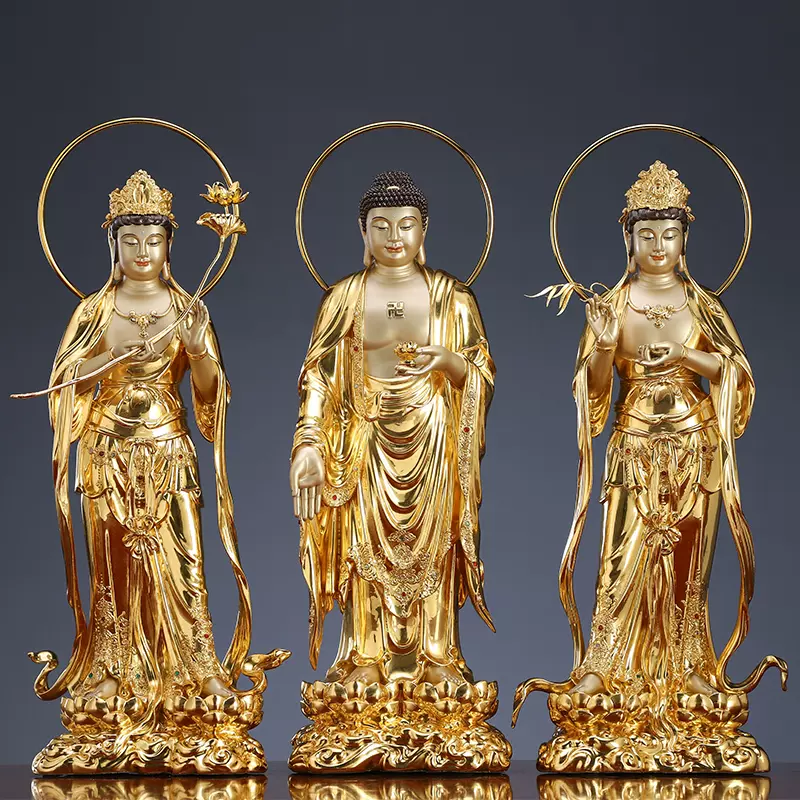 【修縁堂】職人手作り 西方三聖 精彫造像 観音菩薩 阿弥陀如来 勢至菩薩 木彫り 修縁堂】職人手作り 西方三聖 精彫造像 観音菩薩 阿弥陀如来 勢至