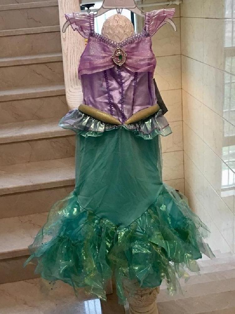 秋季新款 小美人鱼爱丽儿童表演服连衣裙