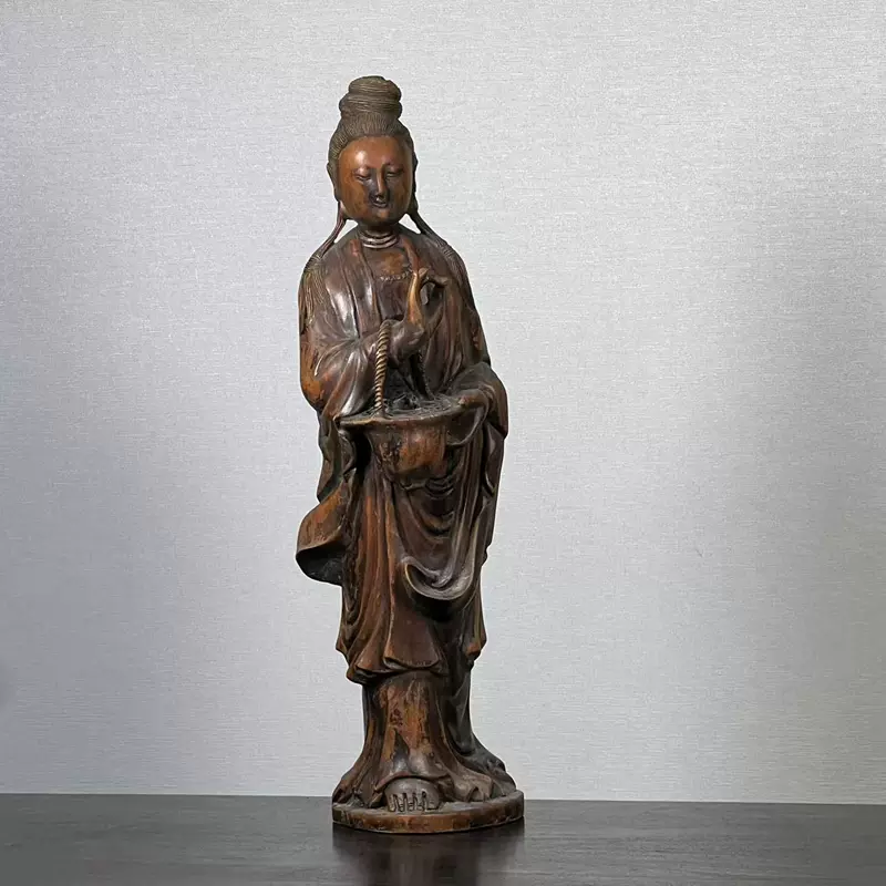 秘藏 清 木材細密彫 黄楊木 牛轉乾坤 木製 極細工 中国古玩