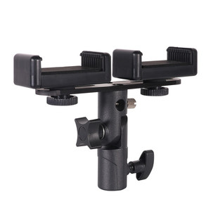 
Live Stand Dual Machine Cross-Bar Tripod Conversion Connector Mobile Clip Double-Head Fixing Clip Expansion Clip Accessories
