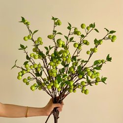 Simulated small apple green plant living room table decoration