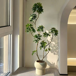 Haohongjingpin Duckbill Tree Artificial Green Plant Indoor Bionic Potted Plant High-End Light Luxury Living Room Large Floor-Standing Fake Plant