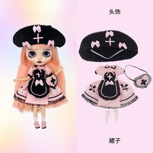 
ICY DBS small doll clothes horror ghost bell pink nurse skirt suit 19 joint ob24 baby clothes