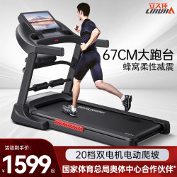 Lijiuji Sweat-Inducing Mammoth Treadmill for Home Use, Large Indoor Silent Gym Equipment for Families, Compact for Men and Women