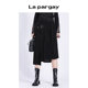 Lapargay Napaja 2023 new women's black skirt personalized fashion asymmetrical mid-length skirt