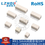 Đầu nối MX1.5 1,5mm ngang ghế vá SMT ổ cắm pin chịu nhiệt độ cao ổ cắm đầu nối mx87439